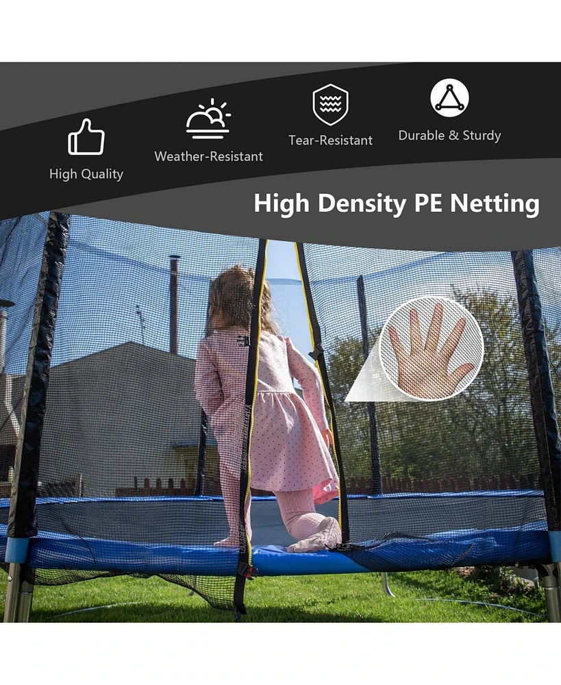 10 Feet Trampoline Safety Replacement Protection Enclosure Net
