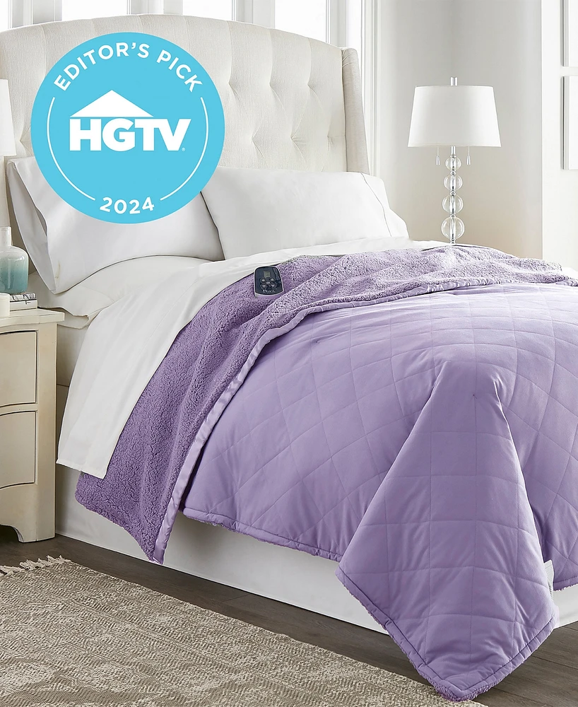 Shavel Reversible Micro Flannel to Sherpa Electric Blanket