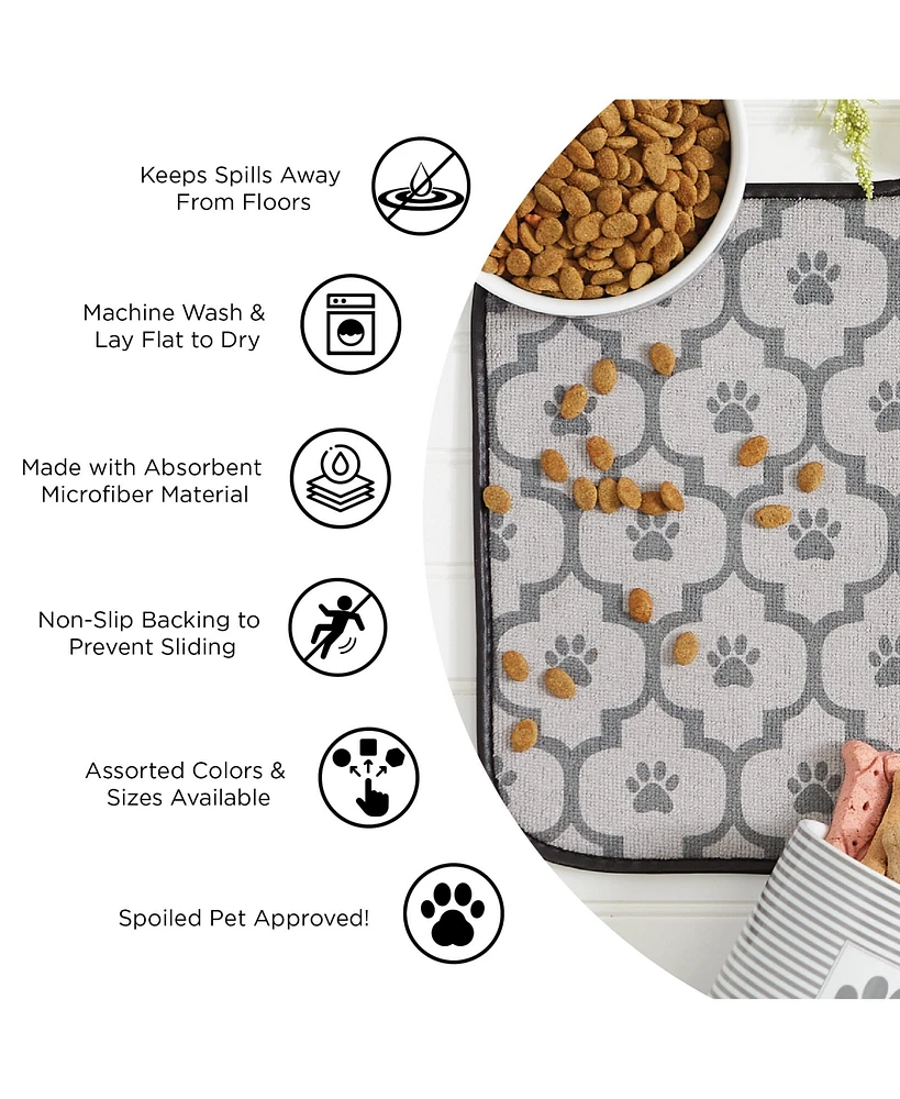 Bone Dry Trellis Print Pet Mat