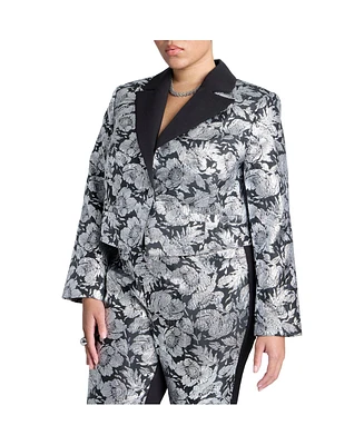 Eloquii Women's Brocade Blazer