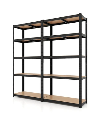 Pcs 5 Tier Adjustable Garage Shelving Unit with 2000 lbs Max Load for Warehouse