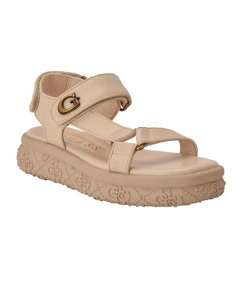 Guess Women's Lanara Quattro G Sport Platform Sandals