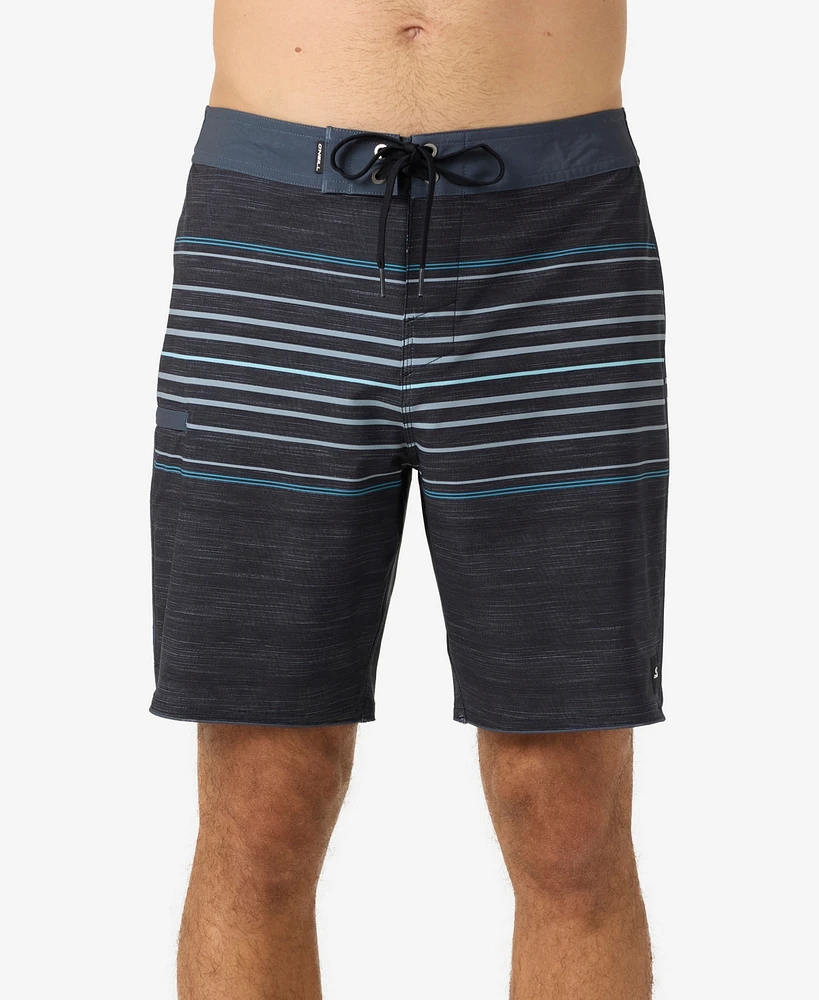 O'Neill Men's Hyperfreak Heat Stripe Scallop Board Short