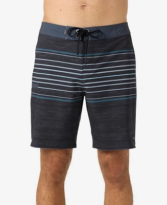 O'Neill Men's Hyperfreak Heat Stripe Scallop Board Short