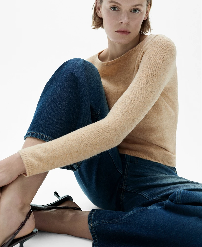 Mango Women's Fine-Knit Boat-Neck Sweater