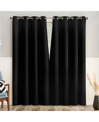 Brandon Magnetic Closure Room Darkening Grommet Curtain Panel Pair