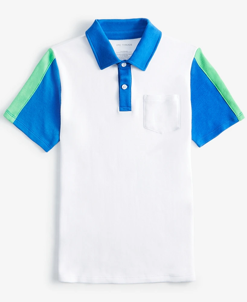 Epic Threads Little & Big Boys Colorblocked Polo, Exclusively at Macy's
