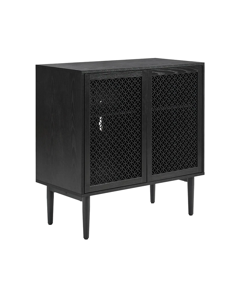 Hulala Home Giovanna Modern 32"Tall 2-Door Accent Cabinet with Adjustable Feet