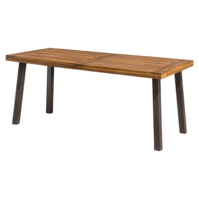 Slickblue Acacia Wood Outdoor Patio Dining Table for Stylish Outdoor Meals