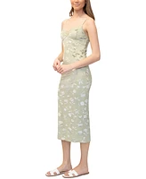 Dylan Ryan Juniors' Velvet Burnout Sleeveless Slip Dress