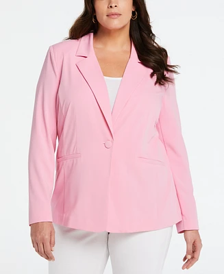 Rafaella Plus Size Single Breasted Blazer Jacket