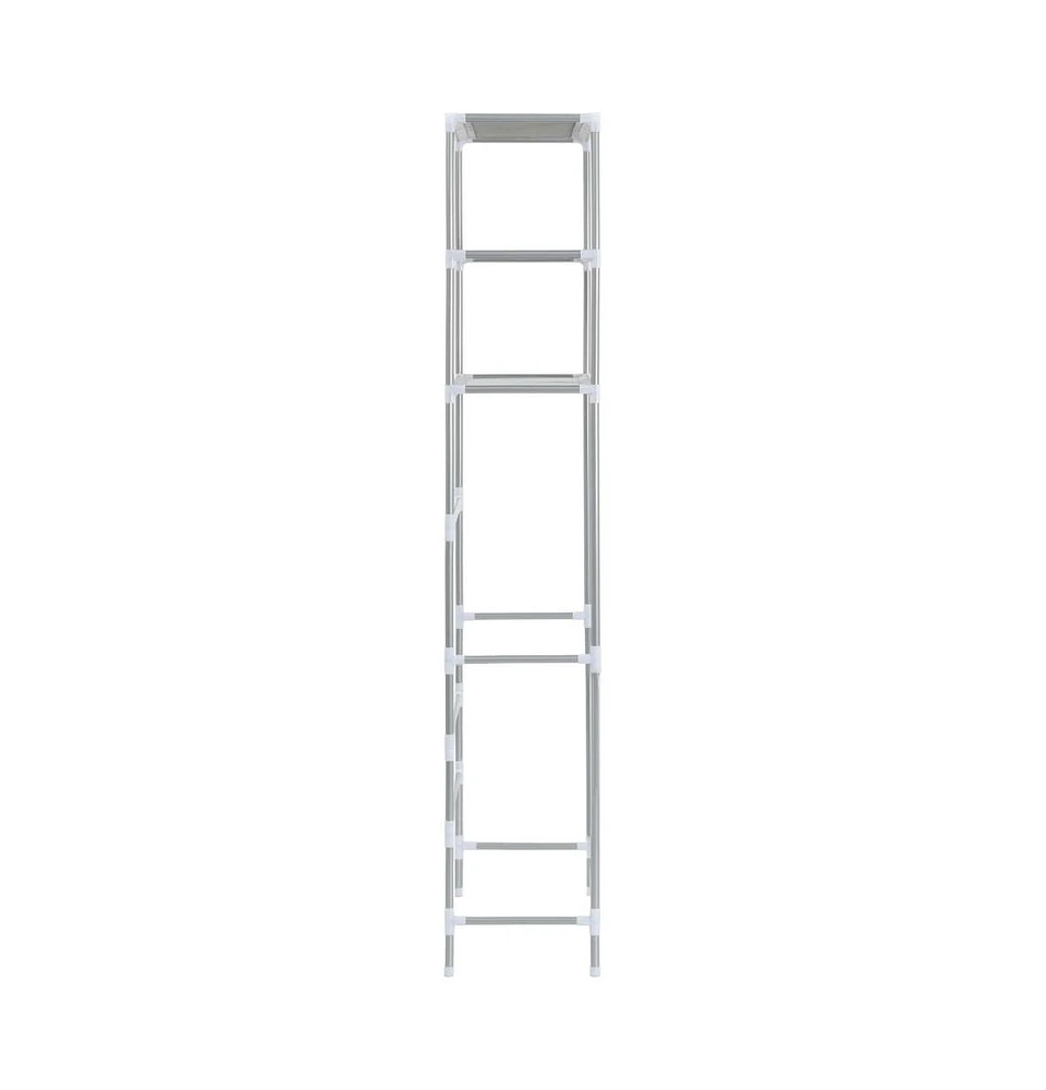 vidaXL 3-Tier Storage Rack over Toilet Silver 20.9"x11"x66.5"