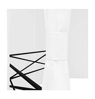 Garden Marquee with Curtains 141.7"x122.8"x104.3" White 0.6 oz/ft²