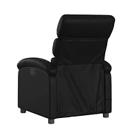 vidaXL Massage Recliner Chair Black Faux Leather