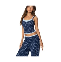 Edikted Womens Flowerbed Layered Tank Top