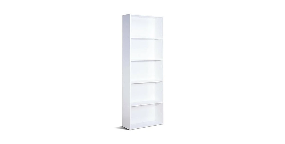 Slickblue Modern 5-Tier Bookcase Storage Shelf for Organized Display and