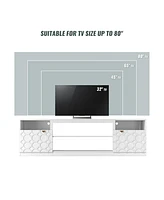 Boyel Living Elegant Multifunctional Tv Stand with Ample Storage and Stylish Design