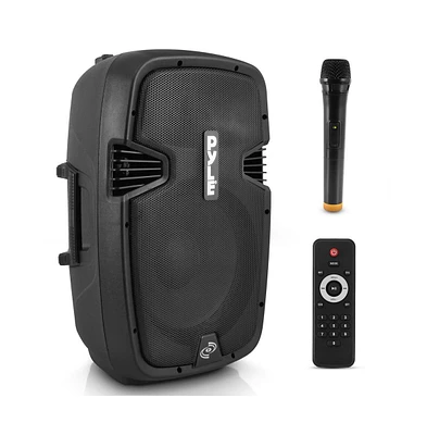 Pyle Wireless Portable Pa Speaker System-Compatible with Bluetooth,Active Loudspeaker,1000 Watt Powered 2-Way Waterproof Amplifier, 12” Subwoof