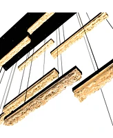Cwi Lighting 5.5" Metal Stagger Integrated Led Chandelier