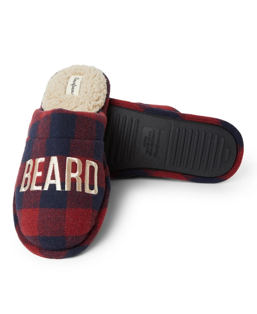 Dearfoams Men's Tyler Novelty Holiday Christmas Scuff Slipper