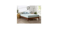 Low Profile Solid Wood Platform Bed Frame – Minimalist Bed with Slatted Support, No Box Spring Needed