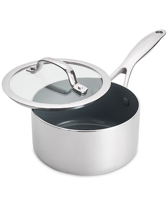GreenPan Valencia Pro Stainless Steel 1.66-Qt. Saucepan with Lid
