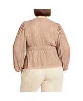City Chic Plus Lilian Sparkle Top