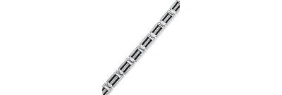 Men's Black and Grey Cable Bracelet in Stainless Steel