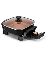 MegaChef 8 Inch Electric Skillet with Copper Coating