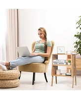 Gouun 2 Pieces Nightstand Sofa Table with Storage Shelf
