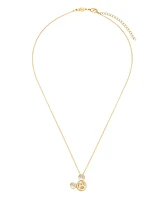 Disney Cubic Zirconia Mickey Mouse Dream Initial Pendant Necklace