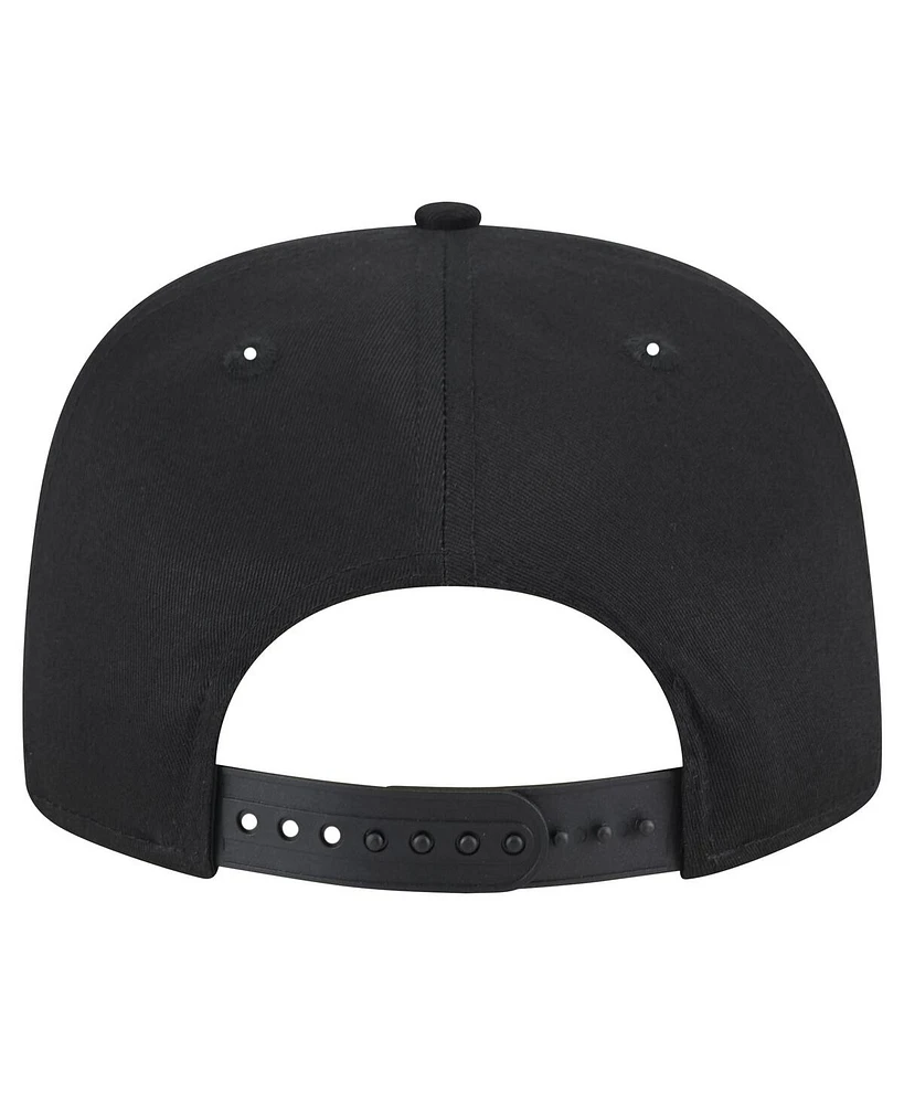 New Era Men's Black Jacksonville Jaguars Throwback Crawl Lockup Golfer Snapback Hat