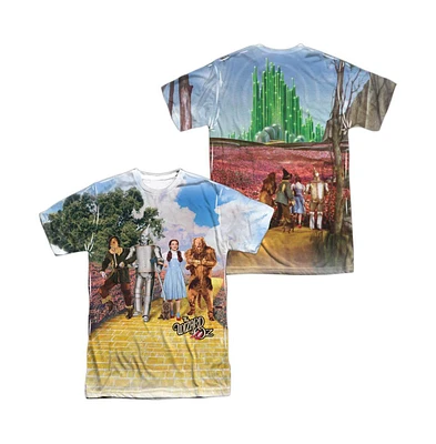 Wizard Of Oz Mens On The Road (Front/Back Print) Short Sleeve Adult Poly Crew Tee / T-Shirt
