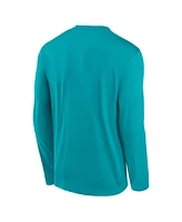 Nike Men's Aqua Miami Dolphins Legend Icon Long Sleeve T-Shirt