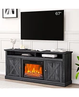 gaomon Farmhouse Electric Fireplace Tv Stand for TVs up to 65 Inch