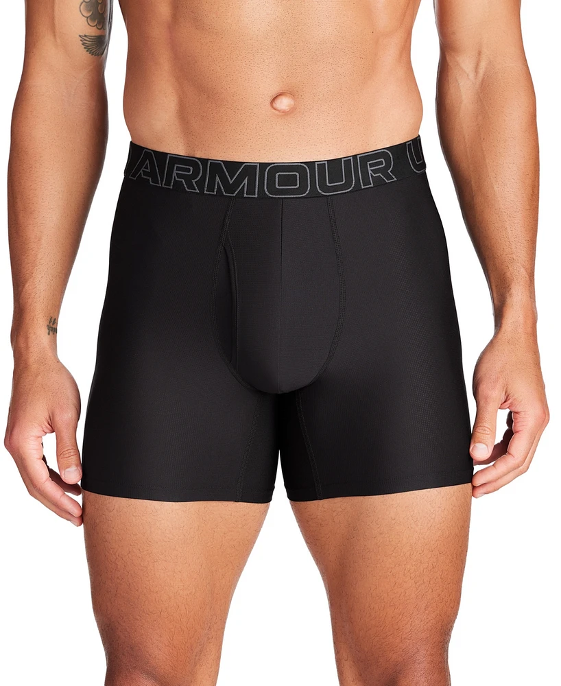 Under Armour Men's 3-Pack Performance Tech Mesh 6" Boxer Briefs