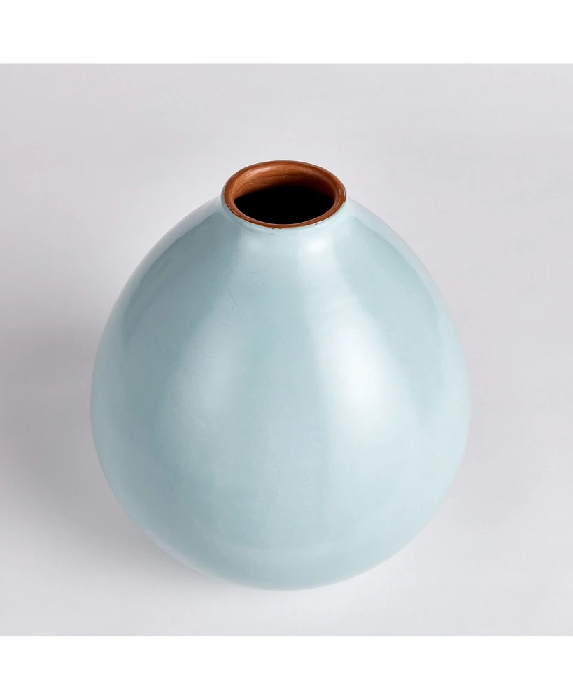 11" x 12" Lucela Peruvian Clay Medium Handcrafted Decorative Vase