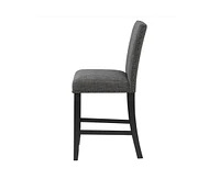 Bar Stools Set of 2, Nailhead Trim, Transitional Style with Upholstered Seat-The Pop Home
