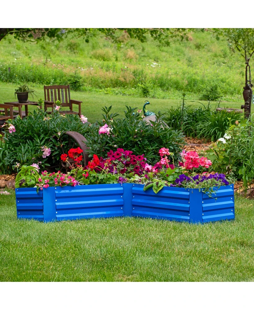 Galvanized Steel L-Shaped Raised Garden Bed