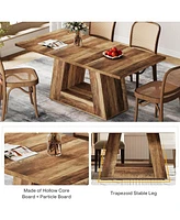 Tribesigns Dining Table for 4 to 6 People, 63" Rectangular Dining Room Table