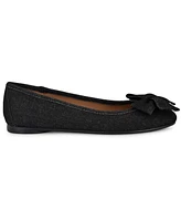 Nine West Women's Veronika Denim Bow Ballet Flats