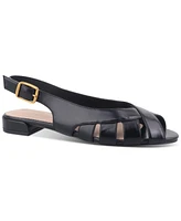 Giani Bernini Women's Essie Fisherman Peep Toe Slingback Flat Sandals, Created for Macy's