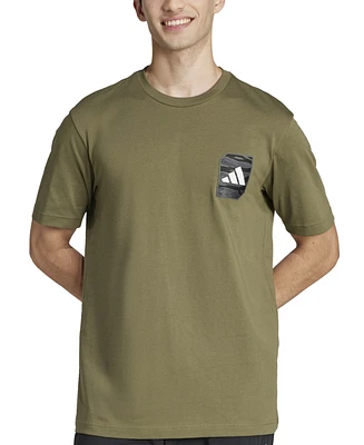 adidas Men's Regular-Fit Camo Logo Patch T-Shirt