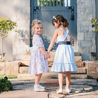 Hope & Henry Toddler Girls Heirloom Short Sleeve Puff Party Dress