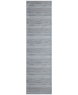Liora Manne' Miranda Tweed Stripe 1'11"x7'6" Runner Area Rug