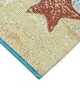 Liora Manne' Esencia Coastal Ornaments 2'x2'10" Area Rug