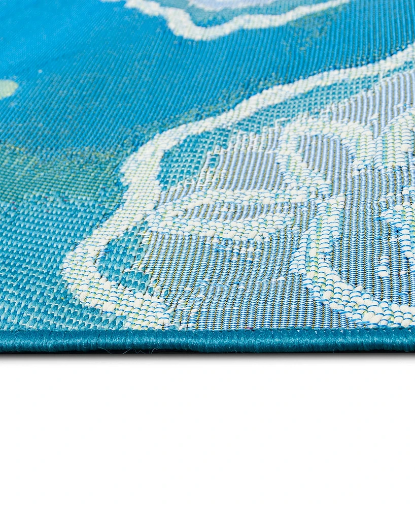 Liora Manne' Marina Jelly Fish 6'6"x9'4" Area Rug