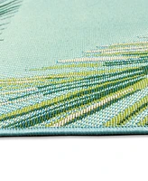 Liora Manne' Marina Palm Border 7'10"x9'10" Area Rug