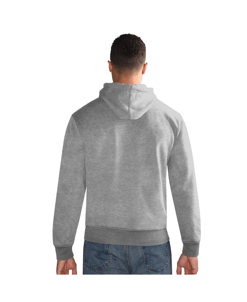 Starter Men's Heather Gray Pittsburgh Steelers Vintage Pullover Hoodie