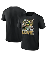 Fanatics Jordan Men's Love Black Green Bay Packers Notorious Player Graphic T-Shirt